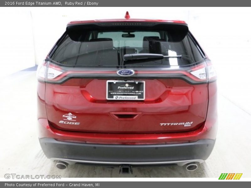 Ruby Red / Ebony 2016 Ford Edge Titanium AWD