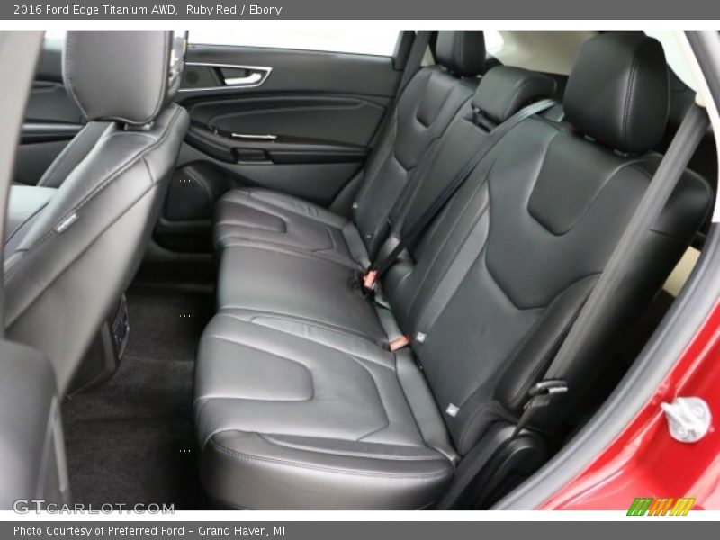 Rear Seat of 2016 Edge Titanium AWD