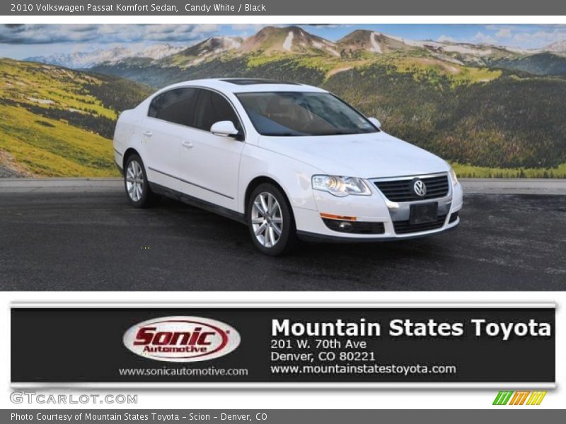 Candy White / Black 2010 Volkswagen Passat Komfort Sedan