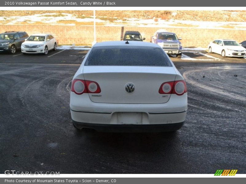 Candy White / Black 2010 Volkswagen Passat Komfort Sedan