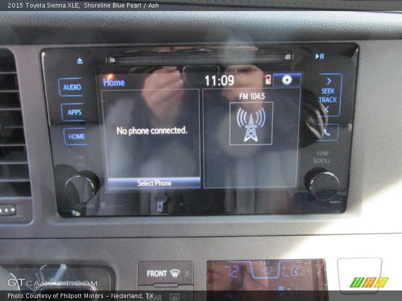 Shoreline Blue Pearl / Ash 2015 Toyota Sienna XLE