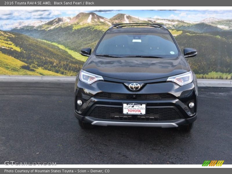 Black Sand Pearl / Black 2016 Toyota RAV4 SE AWD