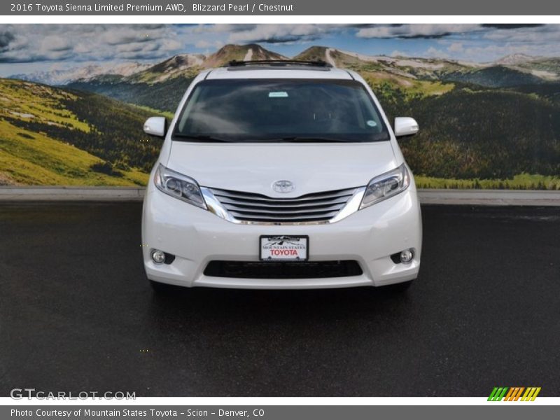 Blizzard Pearl / Chestnut 2016 Toyota Sienna Limited Premium AWD