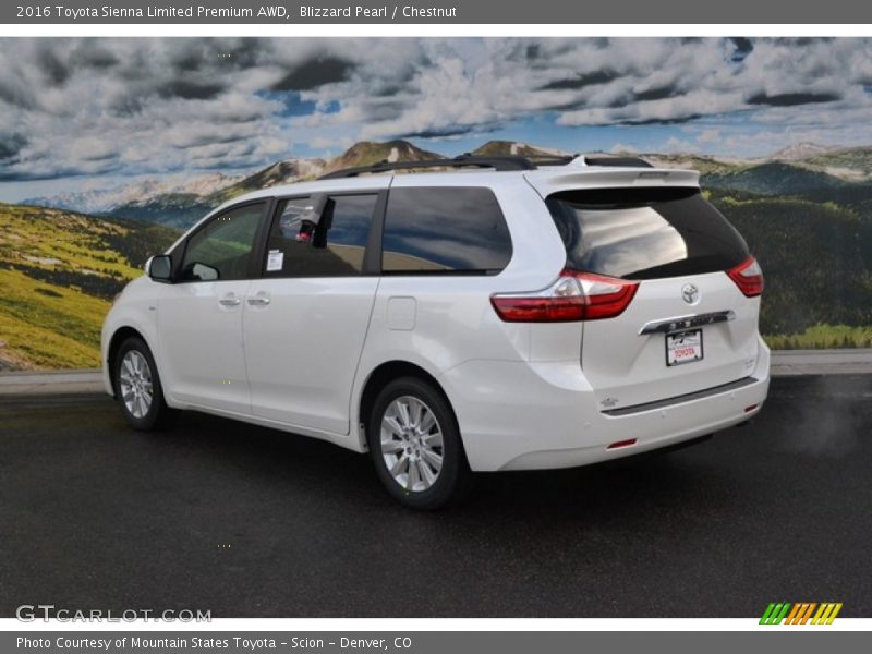 Blizzard Pearl / Chestnut 2016 Toyota Sienna Limited Premium AWD