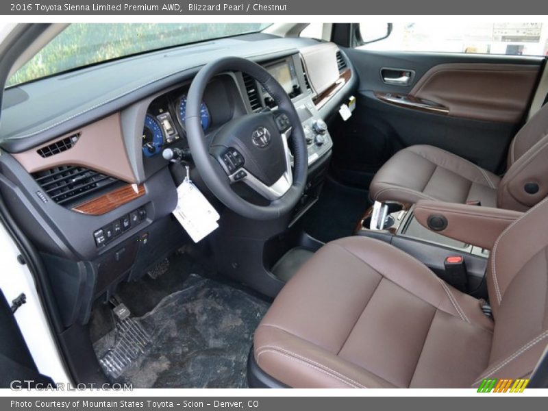 Chestnut Interior - 2016 Sienna Limited Premium AWD 