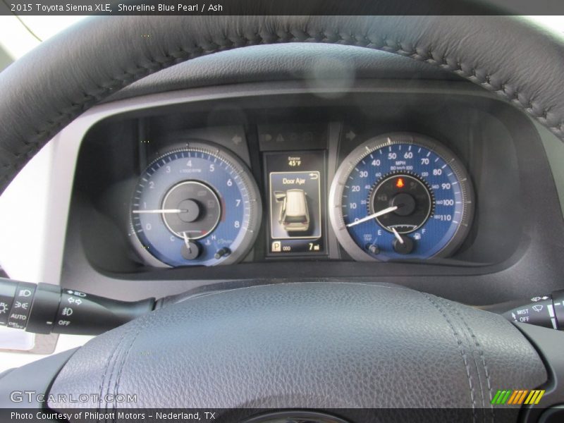 Shoreline Blue Pearl / Ash 2015 Toyota Sienna XLE