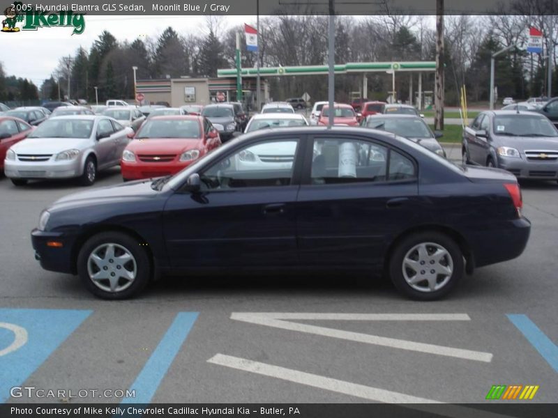 Moonlit Blue / Gray 2005 Hyundai Elantra GLS Sedan