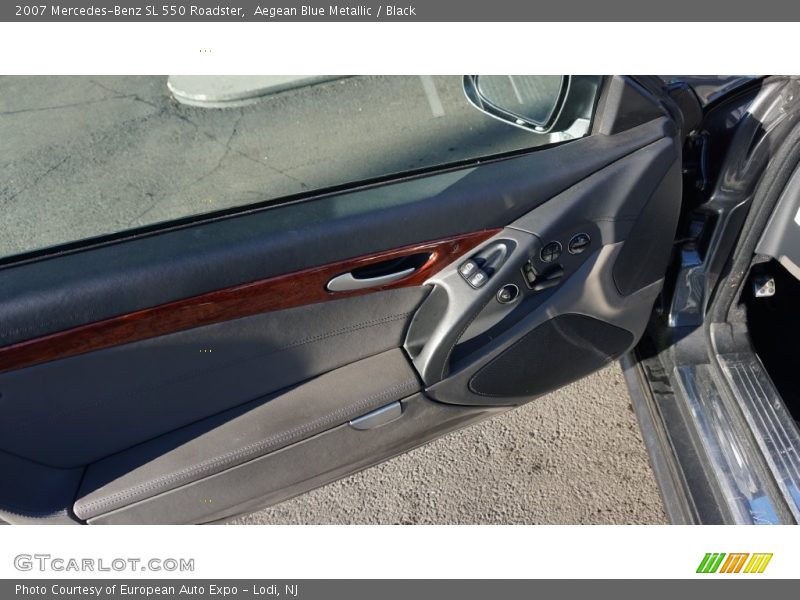 Aegean Blue Metallic / Black 2007 Mercedes-Benz SL 550 Roadster