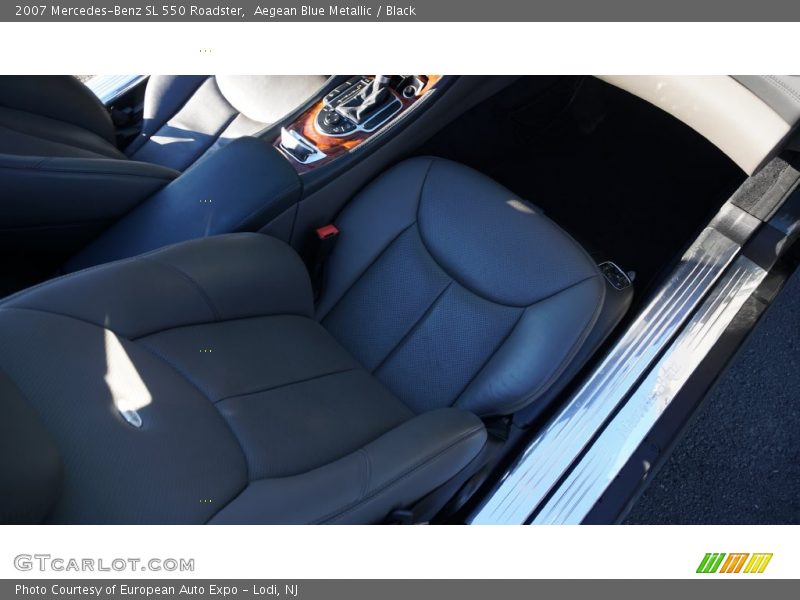 Aegean Blue Metallic / Black 2007 Mercedes-Benz SL 550 Roadster