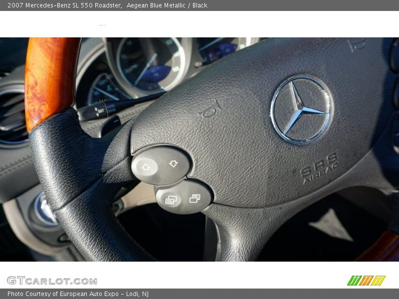 Aegean Blue Metallic / Black 2007 Mercedes-Benz SL 550 Roadster