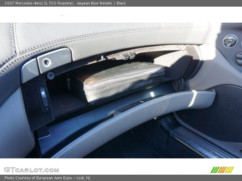 Aegean Blue Metallic / Black 2007 Mercedes-Benz SL 550 Roadster