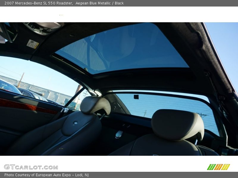 Aegean Blue Metallic / Black 2007 Mercedes-Benz SL 550 Roadster