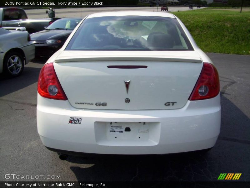 Ivory White / Ebony Black 2008 Pontiac G6 GT Sedan