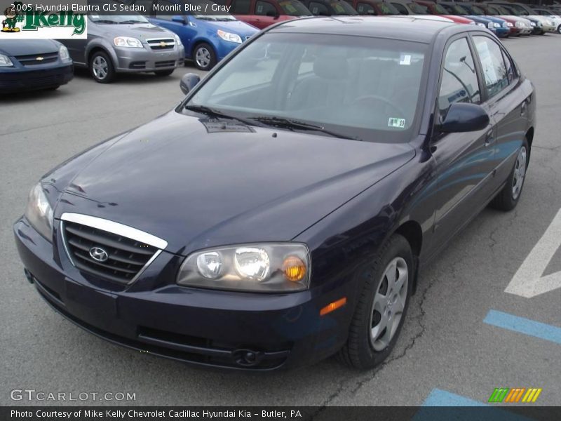 Moonlit Blue / Gray 2005 Hyundai Elantra GLS Sedan