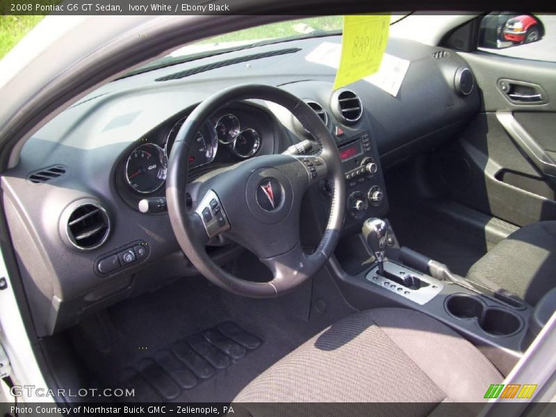 Ivory White / Ebony Black 2008 Pontiac G6 GT Sedan