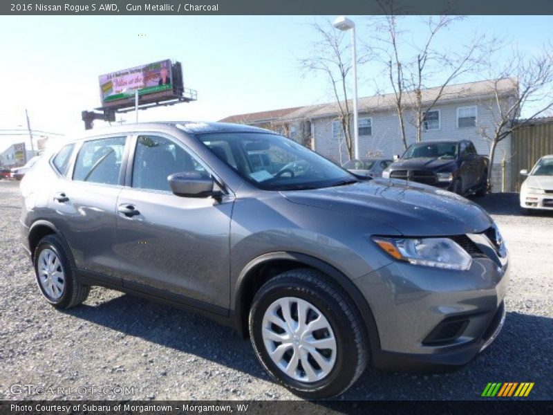 Gun Metallic / Charcoal 2016 Nissan Rogue S AWD