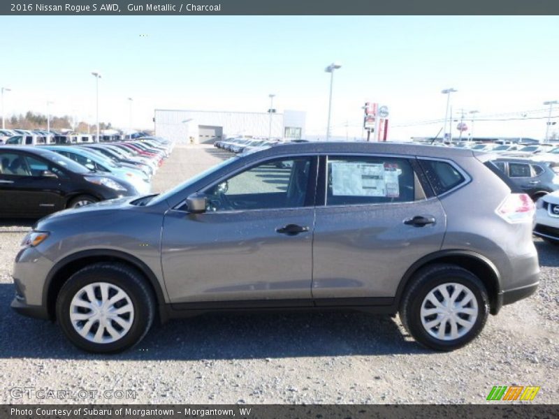 Gun Metallic / Charcoal 2016 Nissan Rogue S AWD