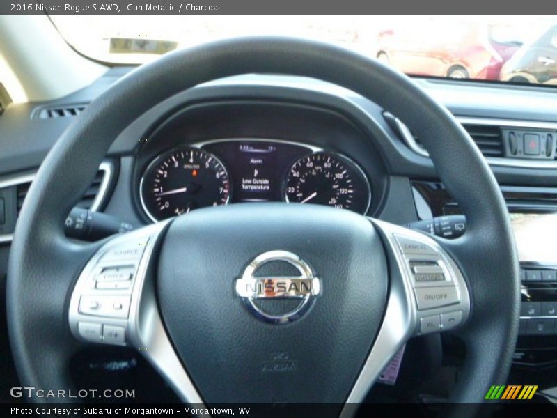 Gun Metallic / Charcoal 2016 Nissan Rogue S AWD