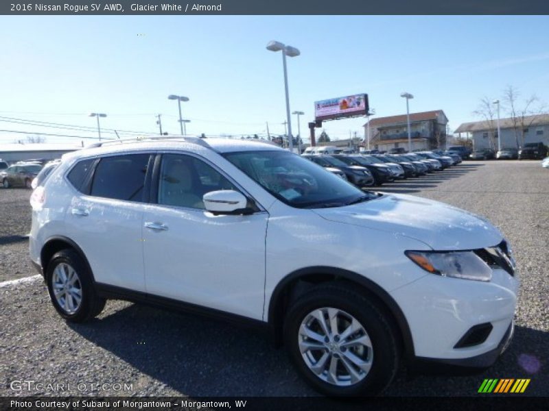 Glacier White / Almond 2016 Nissan Rogue SV AWD