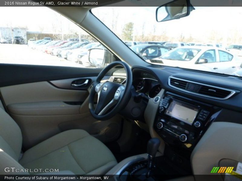 Glacier White / Almond 2016 Nissan Rogue SV AWD