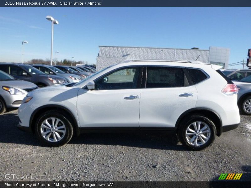 Glacier White / Almond 2016 Nissan Rogue SV AWD