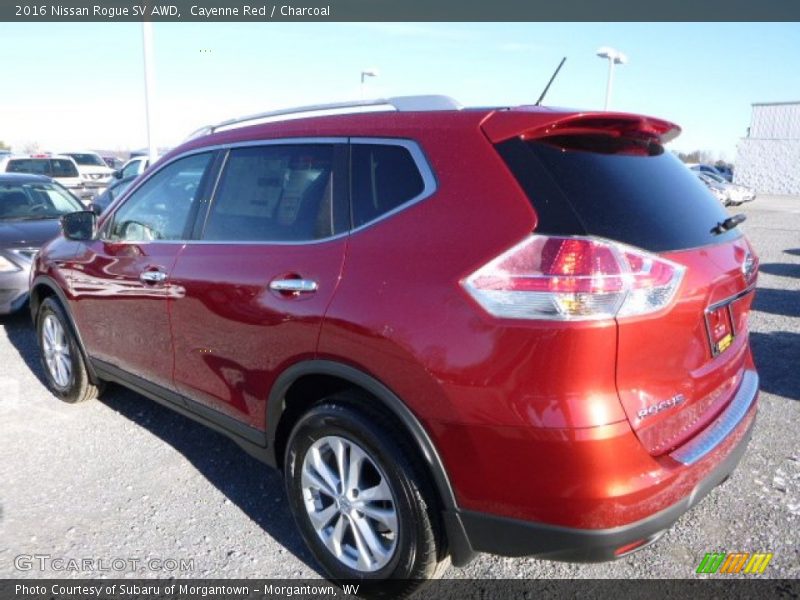 Cayenne Red / Charcoal 2016 Nissan Rogue SV AWD