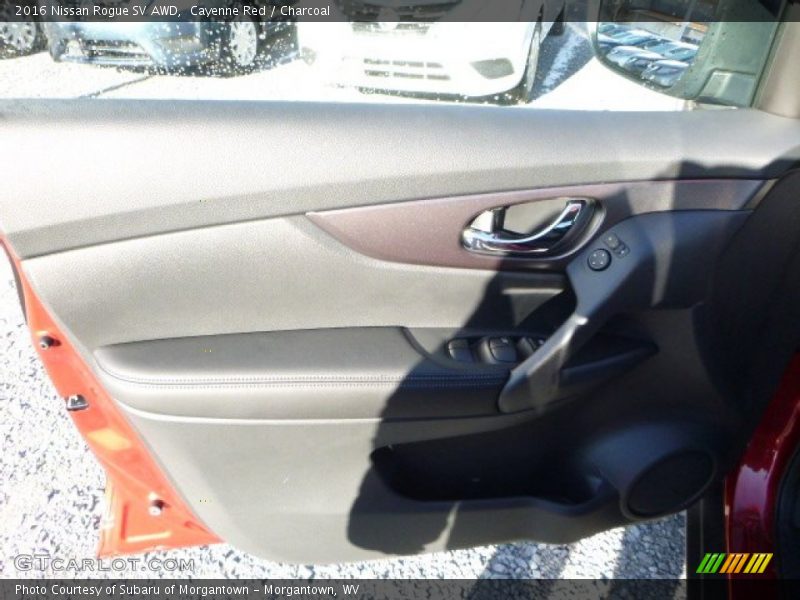 Cayenne Red / Charcoal 2016 Nissan Rogue SV AWD