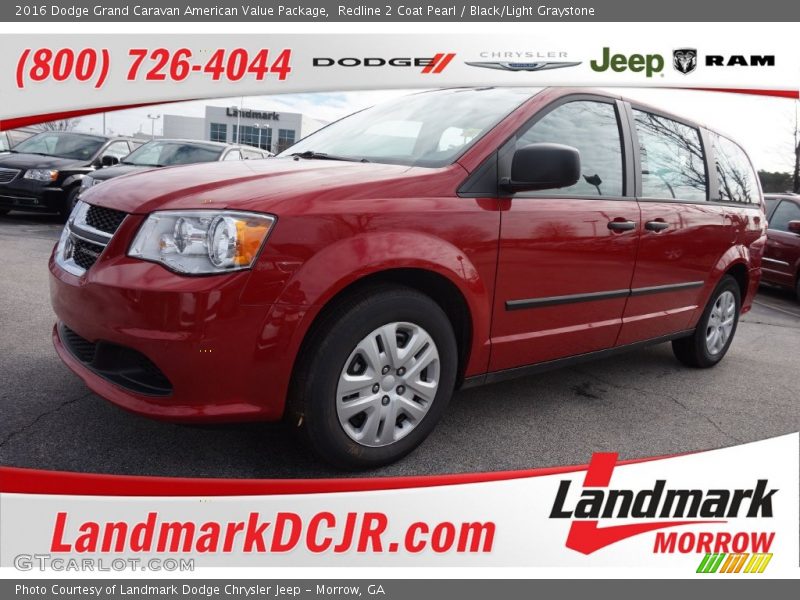 Redline 2 Coat Pearl / Black/Light Graystone 2016 Dodge Grand Caravan American Value Package