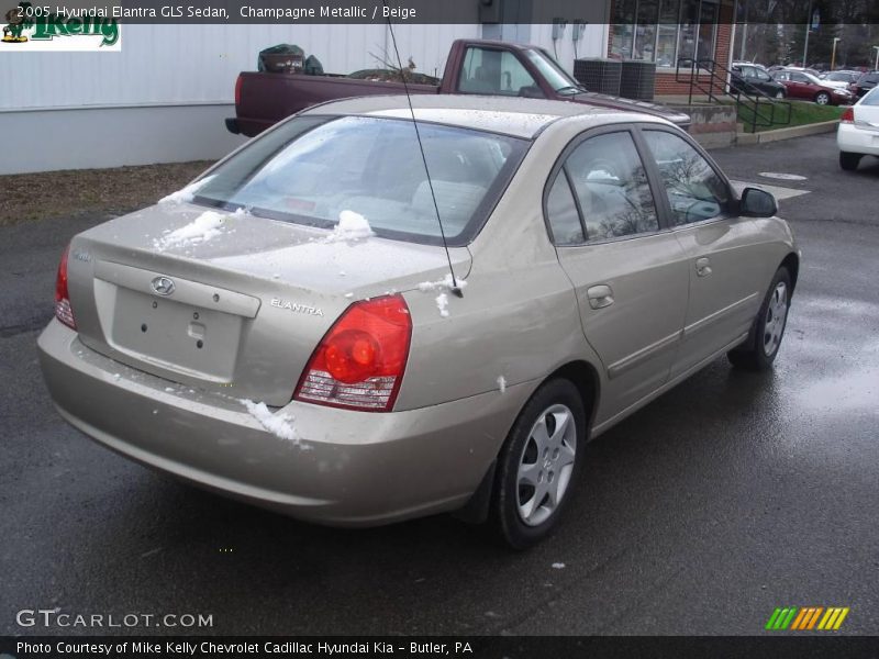 Champagne Metallic / Beige 2005 Hyundai Elantra GLS Sedan