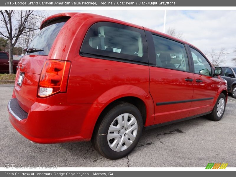Redline 2 Coat Pearl / Black/Light Graystone 2016 Dodge Grand Caravan American Value Package