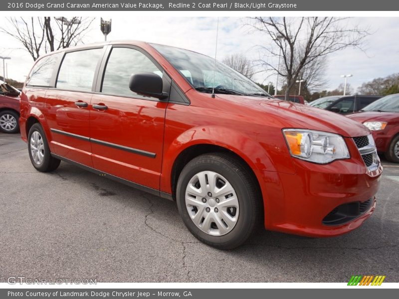 Redline 2 Coat Pearl / Black/Light Graystone 2016 Dodge Grand Caravan American Value Package