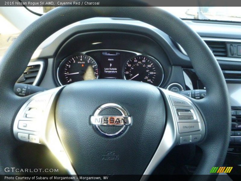 Cayenne Red / Charcoal 2016 Nissan Rogue SV AWD