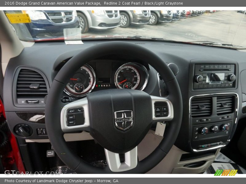 Redline 2 Coat Pearl / Black/Light Graystone 2016 Dodge Grand Caravan American Value Package