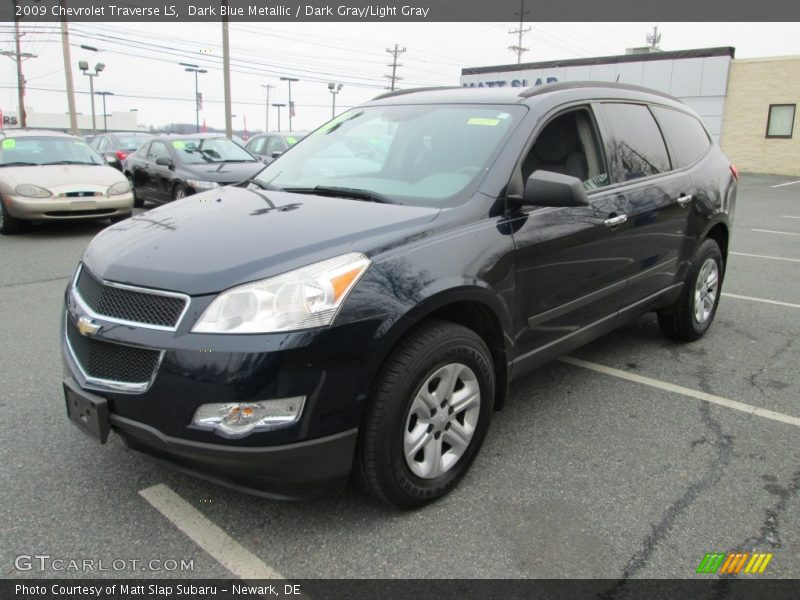 Dark Blue Metallic / Dark Gray/Light Gray 2009 Chevrolet Traverse LS