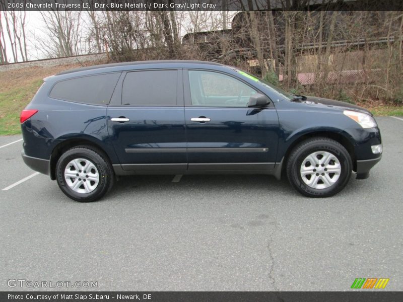 Dark Blue Metallic / Dark Gray/Light Gray 2009 Chevrolet Traverse LS