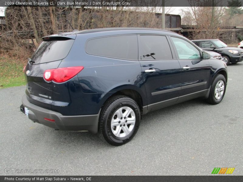 Dark Blue Metallic / Dark Gray/Light Gray 2009 Chevrolet Traverse LS