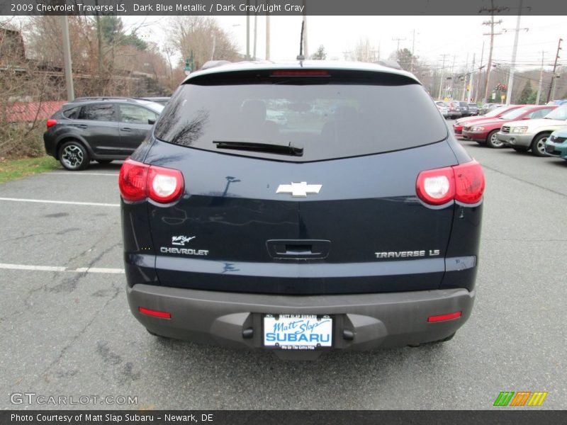 Dark Blue Metallic / Dark Gray/Light Gray 2009 Chevrolet Traverse LS