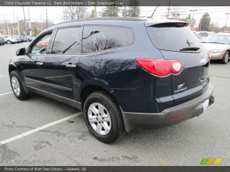 Dark Blue Metallic / Dark Gray/Light Gray 2009 Chevrolet Traverse LS