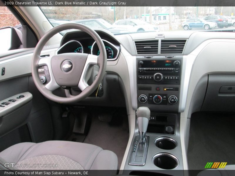 Dark Blue Metallic / Dark Gray/Light Gray 2009 Chevrolet Traverse LS