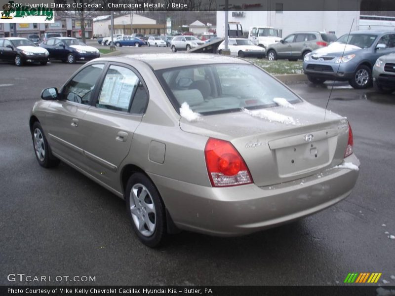 Champagne Metallic / Beige 2005 Hyundai Elantra GLS Sedan