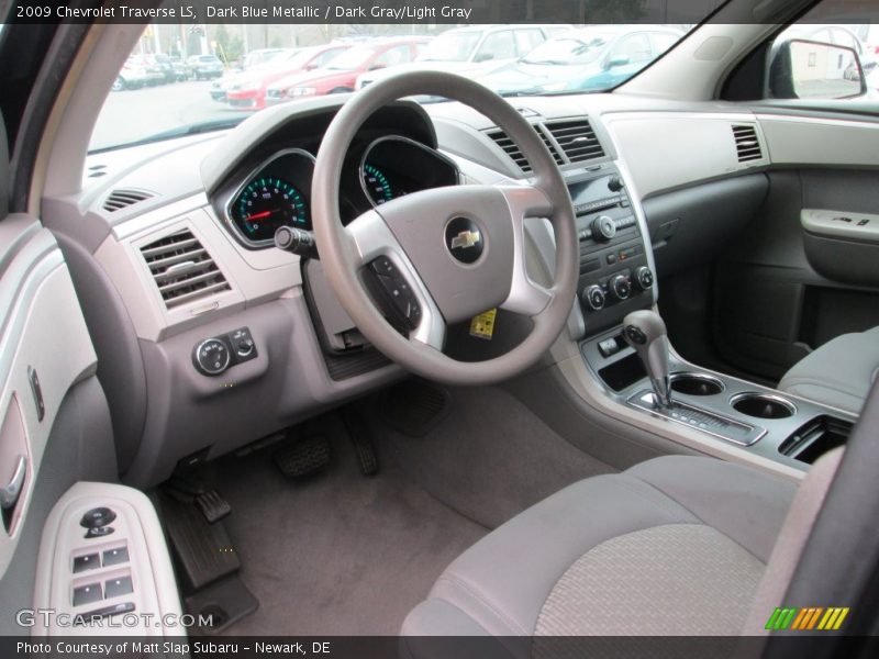 Dark Blue Metallic / Dark Gray/Light Gray 2009 Chevrolet Traverse LS