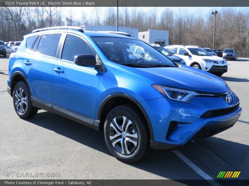 Electric Storm Blue / Black 2016 Toyota RAV4 LE