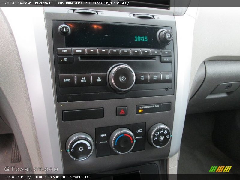 Dark Blue Metallic / Dark Gray/Light Gray 2009 Chevrolet Traverse LS