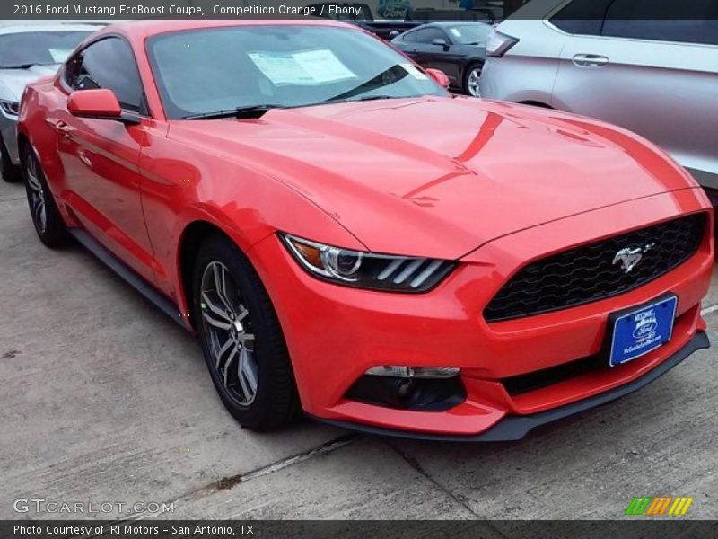 Competition Orange / Ebony 2016 Ford Mustang EcoBoost Coupe