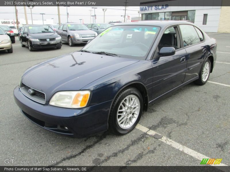 Mystic Blue Pearl / Gray 2003 Subaru Legacy L Sedan