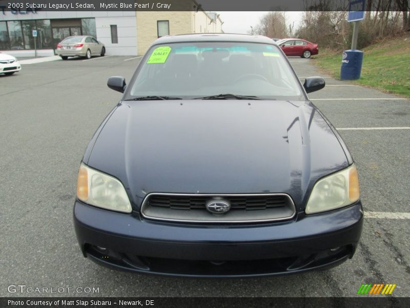 Mystic Blue Pearl / Gray 2003 Subaru Legacy L Sedan