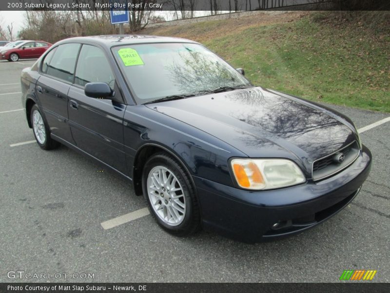 Mystic Blue Pearl / Gray 2003 Subaru Legacy L Sedan