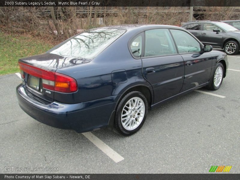 Mystic Blue Pearl / Gray 2003 Subaru Legacy L Sedan