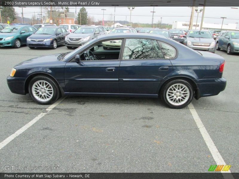 Mystic Blue Pearl / Gray 2003 Subaru Legacy L Sedan