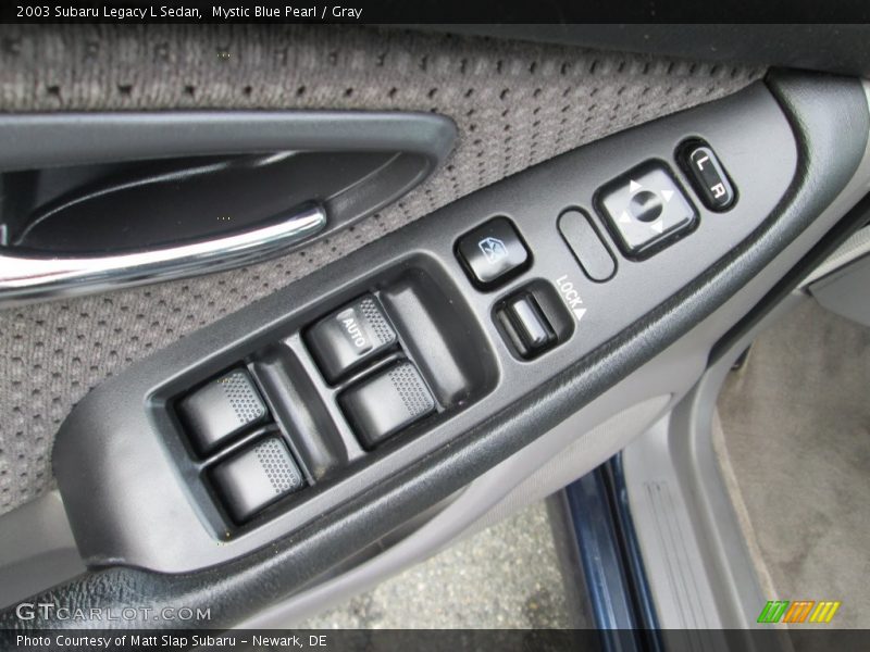 Mystic Blue Pearl / Gray 2003 Subaru Legacy L Sedan